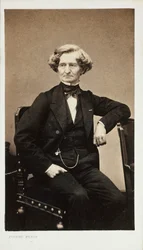 Muotokuva säveltäjä Hector Berliozista 1803-1869, noin 1860.