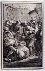 Belphegor - Jean La Fontainen teoksessa "" Tarinoita ja novelleja säkeissä". 1776. P.P. Choffardin kuvitus.
