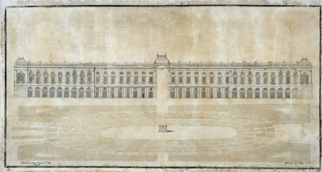 Arkkitehtuuri: "Marseillen Place Royale -projekti, sisäkorkeus" 1686 (piirustus)