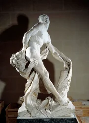 Krotonilaisen urheilijan Milonin kuvaus (noin 540-516 eKr.). 1683. Korkeus 2.7 m. Pariisi, Louvre