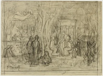 Sävellystutkimus teokselle The Sacred Grove, taiteiden ja muusojen rakas
