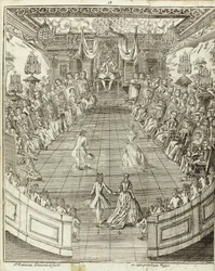 Kuvitus elokuvasta Tanssiva mestari, 1734