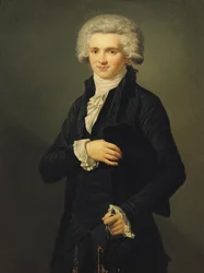 Maximilien de Robespierre (1758-94) 1791 (öljy kankaalle)