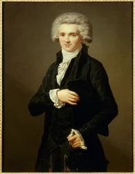 Robespierren (1758-1794) muotokuva Maximilianista kolmannen osavaltion edustajan asussa. Pierre Vigneronin (1789-1872) maalaus Ec. Fr.