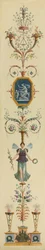 Koristepaneeli, 1790-luku.