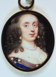 Nainen nimeltä Elizabeth Rogers, varakreivi Mansfield (akvarelli norsunluun)