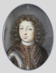 Ruotsin kuninkaan Kaarle XI:n pienoismalli, n. 1675-1680 (guassi)