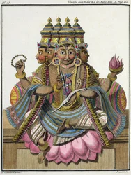 Brahma, hindujen luomisjumala, Pierre Sonnerat