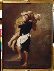Kaksi hahmoa. 66 x 49 cm, noin 1736. Ranskalaista 1700-luvun taidetta. Puškinin taidemuseo, Moskova.