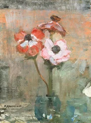 Anemones in a Base, n. 1908-09 (öljy kankaalle)