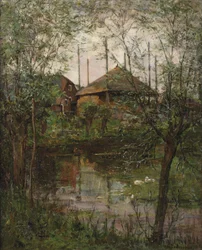 Heinäsuovasta pajuilla, n. 1897-1898 (öljy kankaalle)