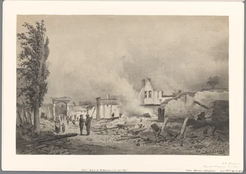 Bodegravenin rauniot tulipalon jälkeen 31. toukokuuta 1870