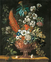 joulukuuta 1730:sta The Twelve Monthve of Flowers, asetelmien kukkakalenteri.