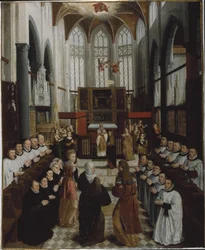 Neitsyen esittely temppelissä, n. 1530-1535 (öljy pellavakankaalle)