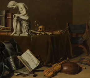 Vanitas asetelma Spinario kanssa