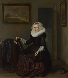 Nainen pitelee peiliä, 1625