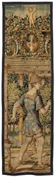 Vertumnus ja Pomona: Kalastajaksi muuttunut Vertumnus, n. 1550 (kulta, villa ja silkki)