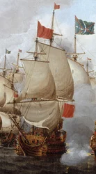 HMS Royal Oak (1664) - Neljän päivän taistelu, 1.-4. kesäkuuta 1666 RMG BHC0285 (rajattu)