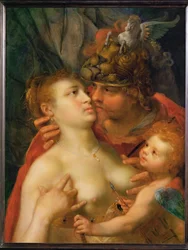 Mars, Venus ja Amor (maalaus tammipuulle)