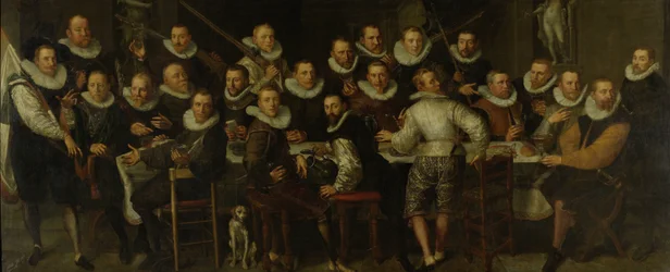 Kapteeni Gillis Jansz Valckenierin ja luutnantti Pieter Jacobsz Basin komppania, Amsterdam, 1599