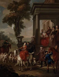 Tapaaminen, noin 1743 (öljy kankaalle)