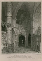 Näkymä Henrik V:n kappelin eteläisestä kuvaruudusta, Westminster Abbey (Westminsterin luostari)