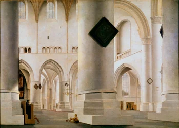 Haarlemin suuren kirkon sisustus Pieter Saenredamin (1597-1665) maalaus (ec.holl.) 1636-1637 su. 59x81 cm Lontoo, kansallisgalleria