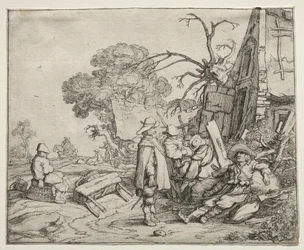 Maisema sotilaiden kanssa, 1626.