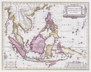 Kiinan ja Indonesian kartta, n. 1710