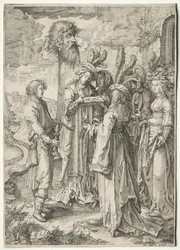 Daavid Goljatin pään kanssa, 1620-1630.