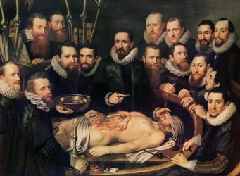 Tohtori Willem van der Meerin anatomian oppitunti Delftissä