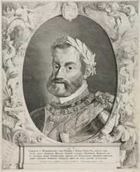 Keisari Kaarle V:n muotokuva, 1644.