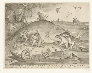 Big Fish Swallow Pienet kalat Isot kalat syövät pienet