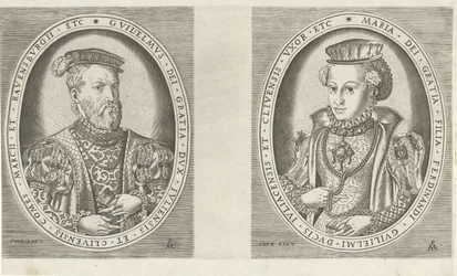 Gelren herttua William II:n ja Gelren herttuatar Itävallan Marian muotokuvia Hallittajien muotokuvia (sarjan nimi)