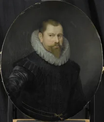 Vuonna 1602 valitun hollantilaisen Itä-Intian yhtiön Rotterdamin kamarin johtajan Cornelis Matelieff nuoremman muotokuva