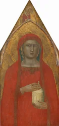 Santa Maria Magdalena, amb un àngel [tauler esquerre]finès