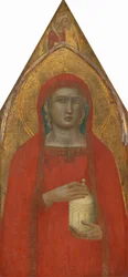 Pyhä Maria Magdaleena, enkeli [vasen paneeli], luultavasti 1340.