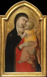 Neitsyt ja lapsi par Lorenzetti, Pietro (noin 1300-noin 1348). Tempera paneelissa,, Yksityiskokoelma