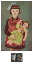 Nuori tyttö nuken kanssa, 1928