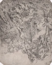Venuksen puutarha, todiste vasemmasta yläkulmasta, n. 1631-37.