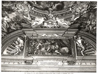 "Sala di Apollo" (Apollon sali) kattokoriste, joka kuvaa Aleksanteria lukemassa Homerosta (fresko) (m/v kuva)
