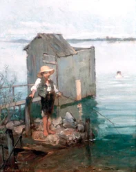 Uimakoppi ja poika, 1868
