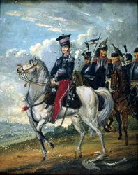 Ruhtinas Józef Antoni Poniatowski (1763-1813) oppaiden kanssa, noin 1813