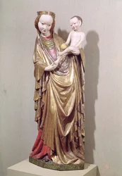 Neitsyt ja lapsi, n. 1400 (monivärinen puu)