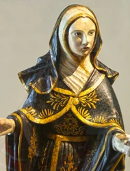 Neitsyt Marian veistetty patsas, Portugali n. 1462 (maalattu puu)