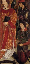 Saint Vincent, Lissabonin suojelija ja Henri Navigator (1394-1460), navigaattoreiden koulun perustaja Detail. 1500-luvun portugalilaisen koulun maalaus. Kansallinen muinaisen taiteen museo, Lissabon. Lissabonin muinaisten taiteiden museo