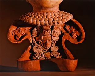 Figuuri, jossa irrotettava etuosa, Teotihuacan Culture (keraaminen) (yksityiskohta 394483)