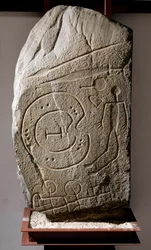 Iberic Stele Solana de Cabanasin soturista. 8-6-luvulla eKr