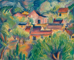 Talot ja maisema, n. 1918.