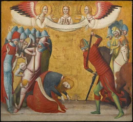 Pyhän Katariinan Aleksandrian mestaus, noin 1325-1330 (tempera ja kultalehti paneelissa)
